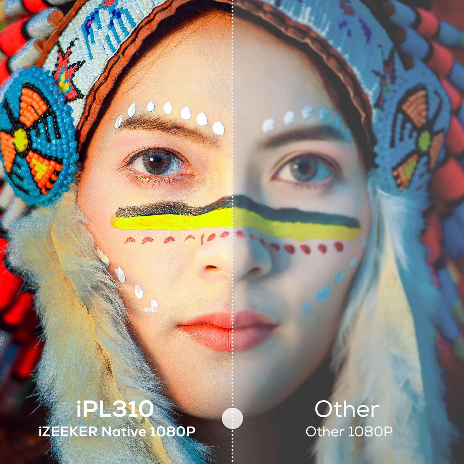 4K Projectors with Wifi and Bluetooth ,Native 1080P Projection,9000 Lumens,With Carry Bag